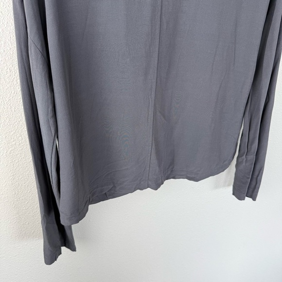 Eileen Fisher Tencel Viscose Crepe Mandarin Collar Button Front Shirt Petite Sm - Picture 14 of 14
